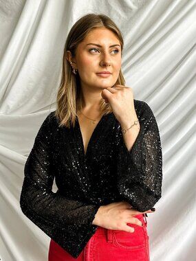 Amapola Sequin Top by Deluc